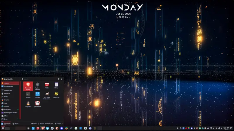 My Fedora KDE desktop
