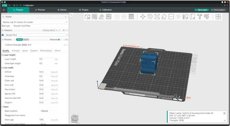 Screenshot of my Orca Slicer setup